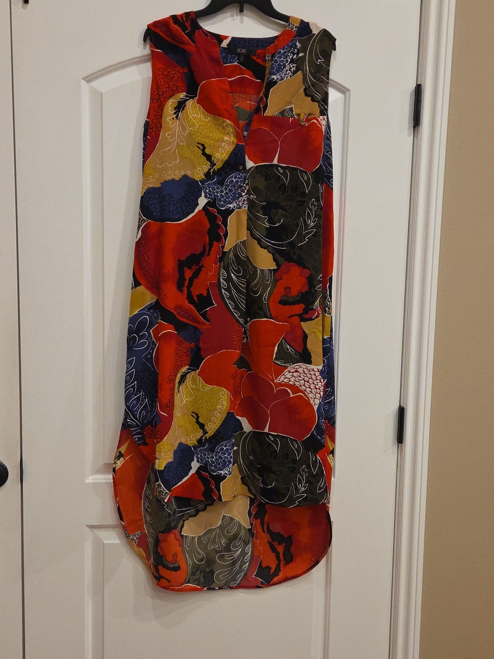 BCBG Paris Sleeveless Floral Print Dress Size L